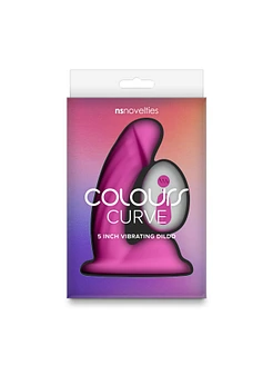Ділдо з вібрацією NS Novelties Colours - Curve - Vibrating - 5" Dildo - Pink