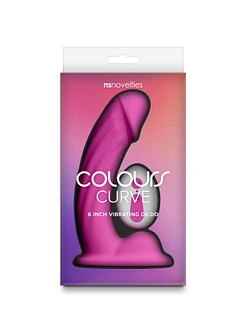 Ділдо з вібрацією NS Novelties Colours - Curve - Vibrating - 6" Dildo - Pink