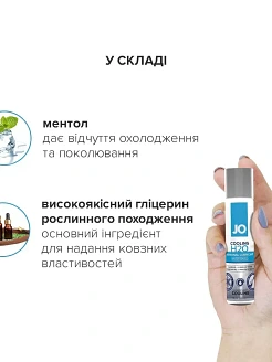 Лубрикант на водній основі  System JO H2O COOLING з ментолом, рослинний гліцерин