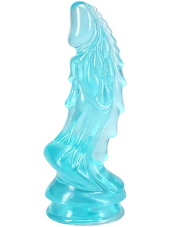 Фентезійний фалоімітатор Doc Johnson Crystal Jellies - Invader Dong 8.5 Inch - Teal