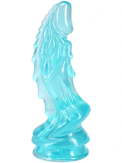 Фентезійний фалоімітатор Doc Johnson Crystal Jellies - Invader Dong 8.5 Inch - Teal