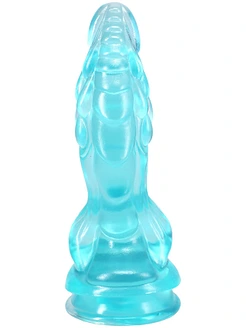 Фентезійний фалоімітатор Doc Johnson Crystal Jellies - Invader Dong 8.5 Inch - Teal