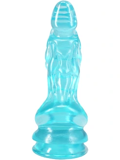 Фентезійний фалоімітатор Doc Johnson Crystal Jellies - Invader Dong 8.5 Inch - Teal