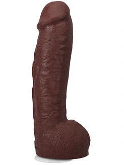 Фалоімітатор Doc Johnson The Realistic Cock ULTRASKYN - 12 Inch Hung with Balls Chocolate