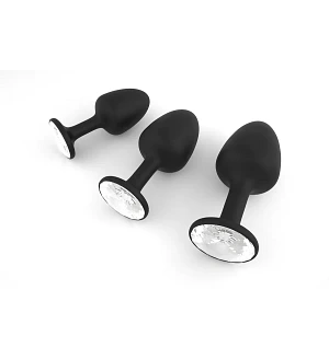 Анальна пробка Dorcel Geisha Plug Diamond L з кулькою всередині, створює вібрації, макс. діаметр 4см