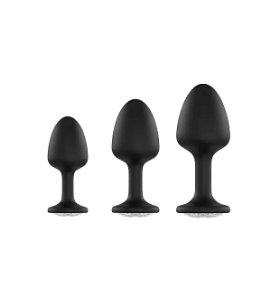 Анальна пробка Dorcel Geisha Plug Diamond L з кулькою всередині, створює вібрації, макс. діаметр 4см