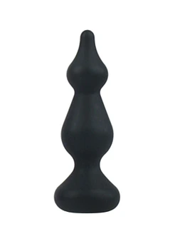 Анальна пробка Adrien Lastic Amuse Mini Black (S) з двома переходами, макс. діаметр 3 см