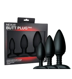 Набір анальних пробок Nexus Butt Plug Trio, макс. діаметр 3–4–5 см