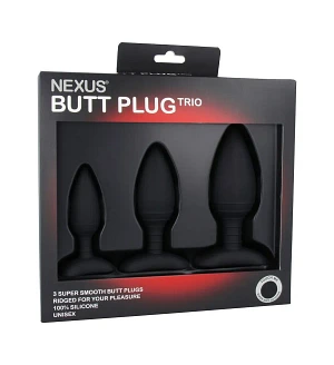 Набір анальних пробок Nexus Butt Plug Trio, макс. діаметр 3–4–5 см