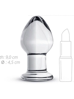 Скляна анальна пробка Gildo Glass Buttplug No. 26