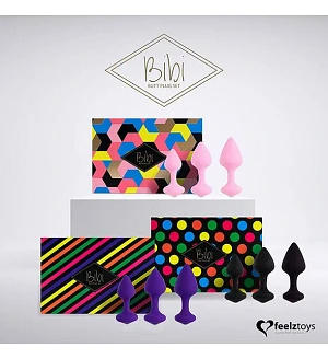 Набір силіконових анальних пробок FeelzToys - Bibi Butt Plug Set 3 pcs