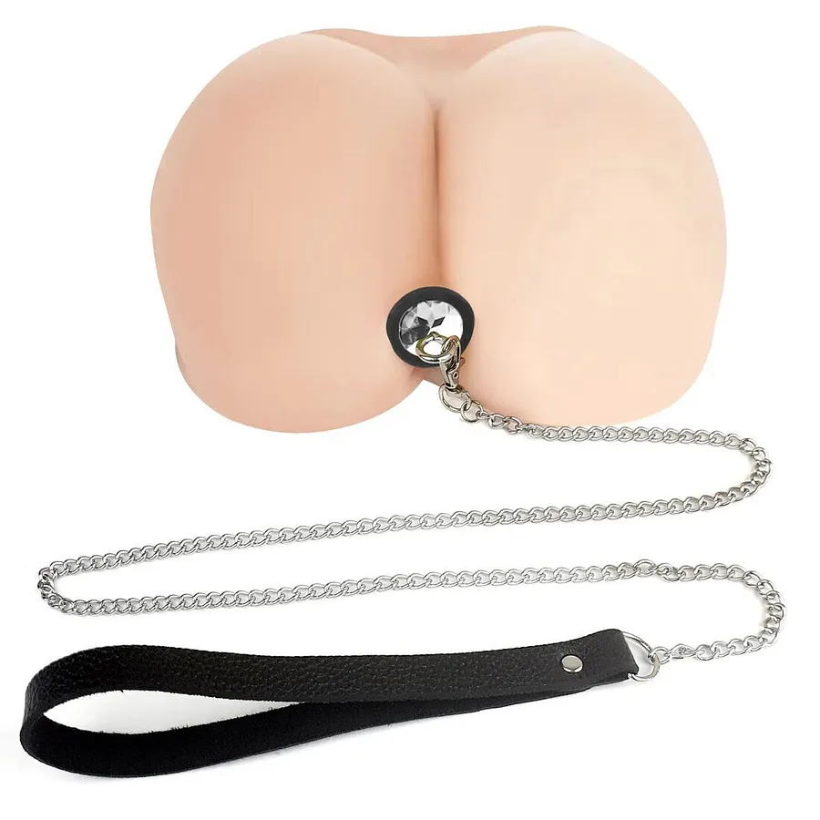 Силіконова анальна пробка Art of Sex Metal Anal Plug with Leash