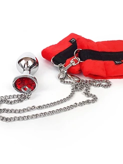 Наручники з металевою анальною пробкою Art of Sex Handcuffs with Metal Anal Plug