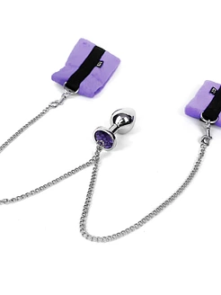 Наручники з металевою анальною пробкою Art of Sex Handcuffs with Metal Anal Plug