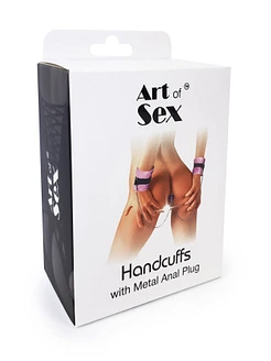 Наручники з металевою анальною пробкою Art of Sex Handcuffs with Metal Anal Plug
