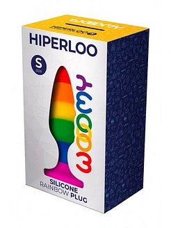 Силіконова анальна пробка Wooomy Hiperloo Silicone Rainbow Plug