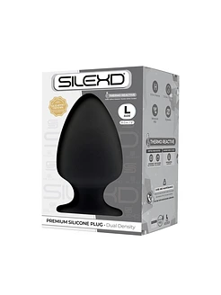 Анальна пробка SilexD (Model 1 size L), двошарова, силікон+Silexpan, діаметр 7,5 см