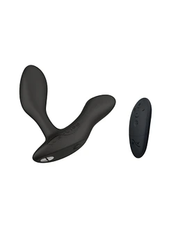 Смарт-вібромасажер простати We-Vibe Vector+ CHARCOAL BLACK, пульт ДК, регульований кут нахилу