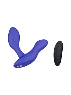 Смарт-вібромасажер простати We-Vibe Vector+ ROYAL BLUE, пульт ДК, регульований кут нахилу