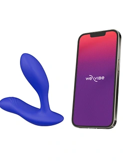 Смарт-вібромасажер простати We-Vibe Vector+ ROYAL BLUE, пульт ДК, регульований кут нахилу