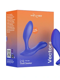 Смарт-вібромасажер простати We-Vibe Vector+ ROYAL BLUE, пульт ДК, регульований кут нахилу