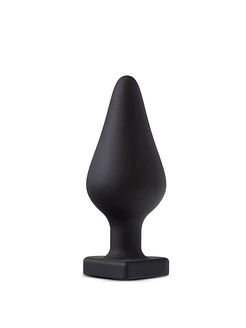 Анальна пробка Blush Temptasia – Fuck Me Anal Plug – Black, основа у вигляді сердечка