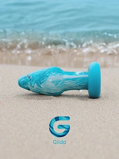 Скляна анальна пробка Gildo Ocean Curl, макс. діаметр 4 см