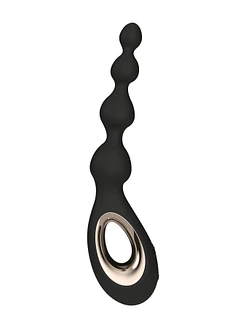 Анальне намисто з вібрацією LELO Soraya Beads Black, різний діаметр намистин, 8 режимів