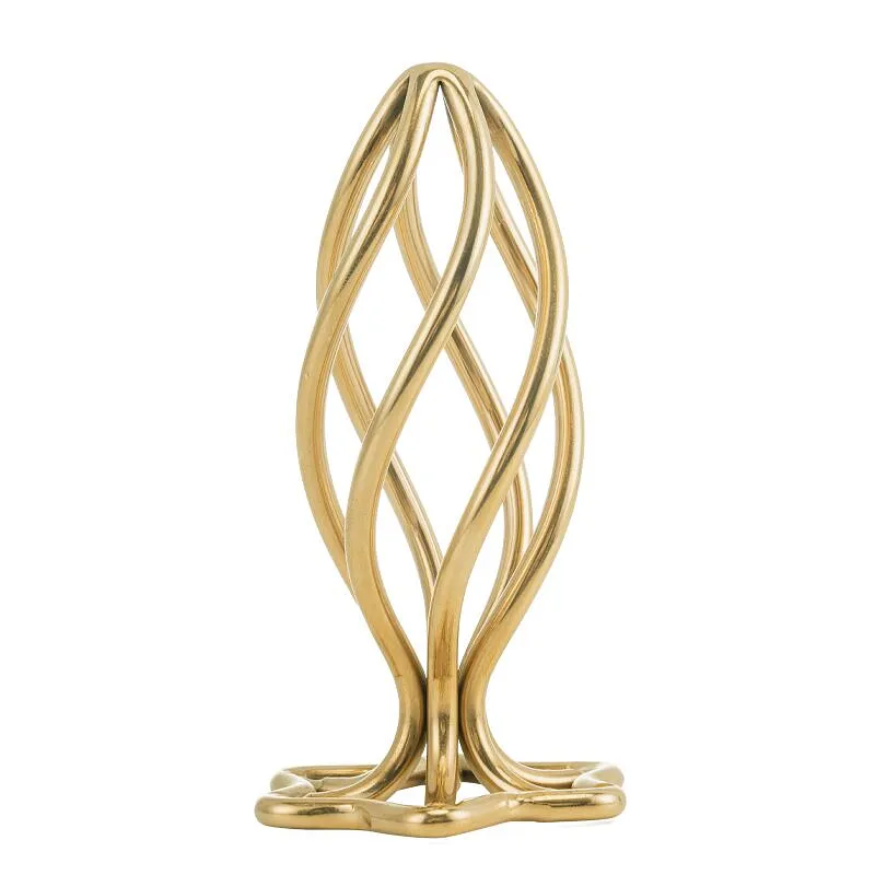 Металева анальна пробка LOCKINK SEVANDA Hollow Spiral Golden