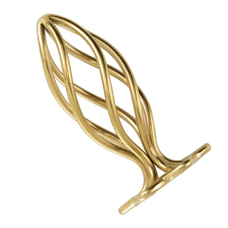 Металева анальна пробка LOCKINK SEVANDA Hollow Spiral Golden