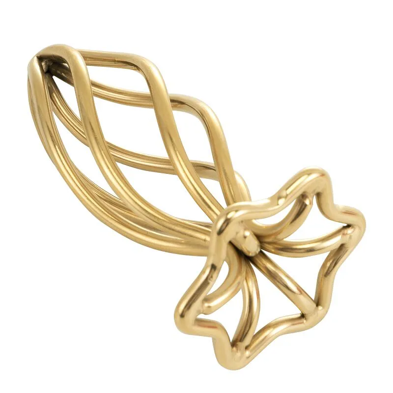 Металева анальна пробка LOCKINK SEVANDA Hollow Spiral Golden