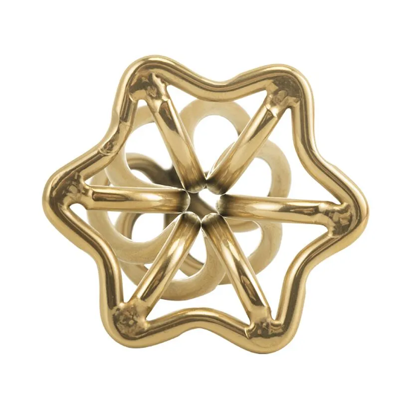 Металева анальна пробка LOCKINK SEVANDA Hollow Spiral Golden