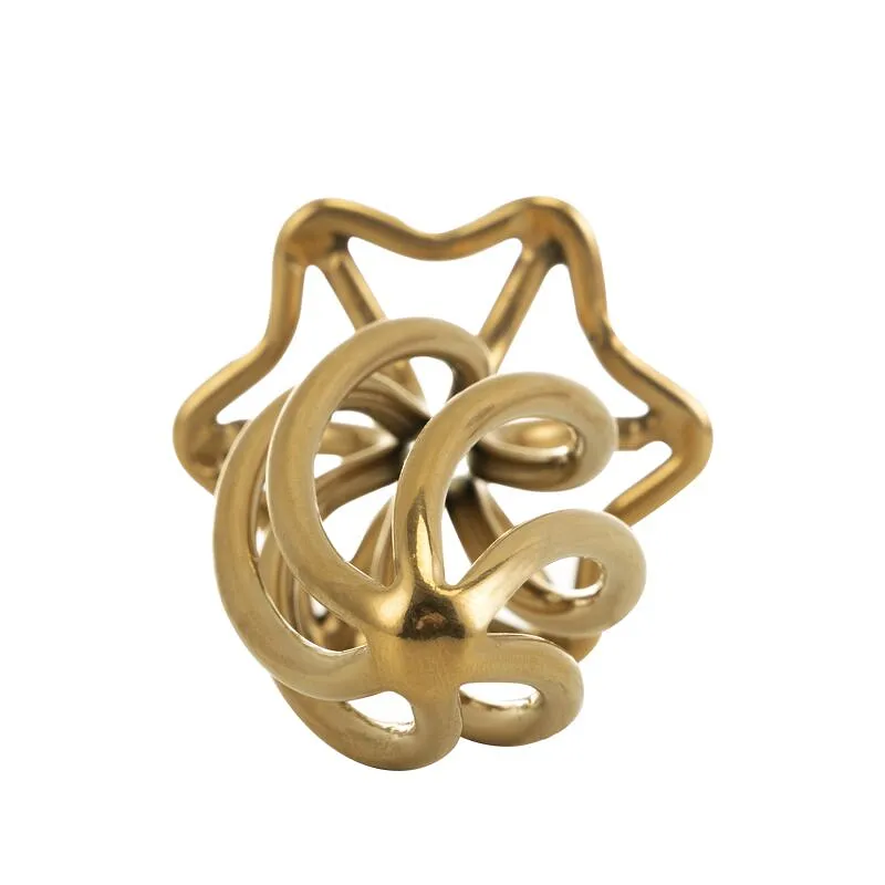 Металева анальна пробка LOCKINK SEVANDA Hollow Spiral Golden