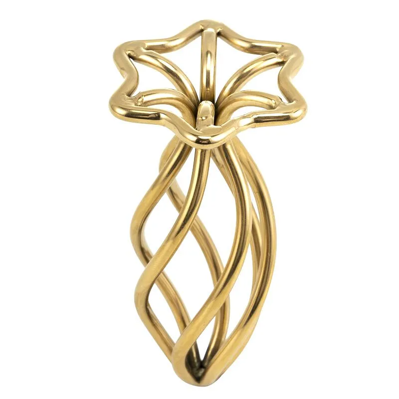 Металева анальна пробка LOCKINK SEVANDA Hollow Spiral Golden