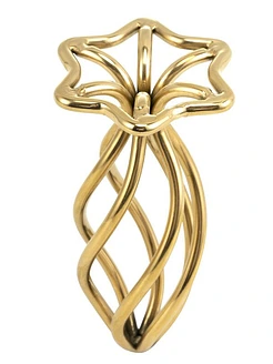 Металева анальна пробка LOCKINK SEVANDA Hollow Spiral Golden