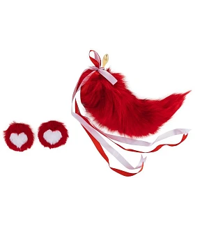 Анальна пробка з хвостом лисиці LOCKINK SEVANDA Red Vixen Set with Pear-shape Plug
