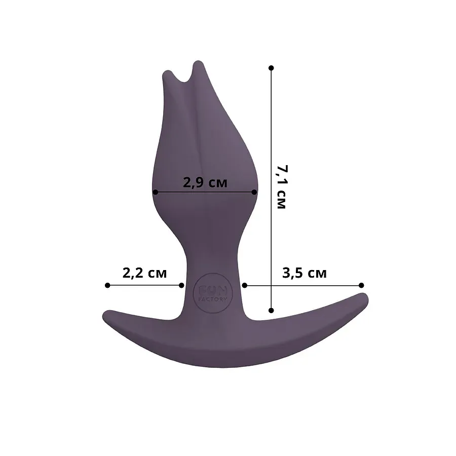 Анальна пробка Fun Factory BOOTIE FEM, рожева, у вигляді бутона, діаметр 2,9 см, тонкий обмежувач