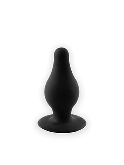 Анальна пробка SilexD Model 2, size M, чорна, двошарова, з ефектом пам’яті, діаметр 4 см