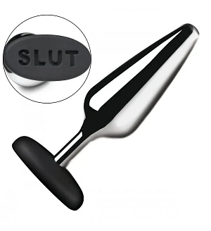Анальна пробка Master Series Butt Slut Metal & Silicone Butt Plug - Silver