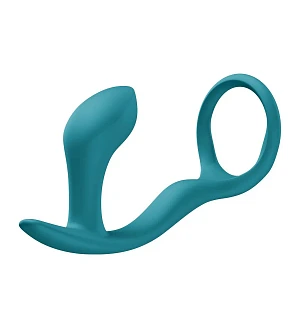Анальна пробка з ерекційним кільцем Fun Factory BOOTIE RING Bottle Green