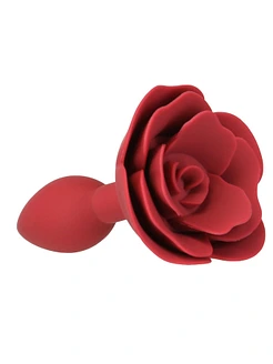 Силіконова анальна пробка Lux Active с розой - Red Rose Silicone Anal Plug