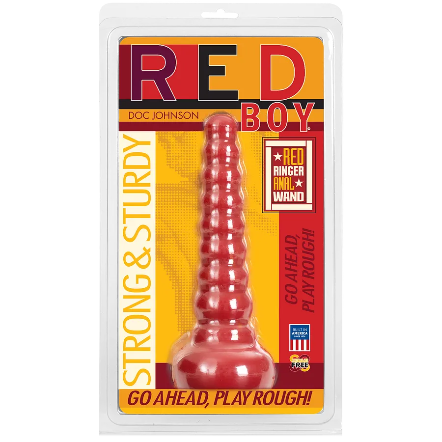 Анальна пробка-втулка Doc Johnson Red Boy - Red Ringer Anal Wand, макс. діаметр 4,5 см
