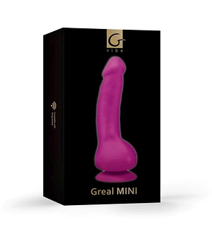 Вібратор реалістичний на присосці Greal Mini Gvibe, фіолетовий, 18 х 3 см