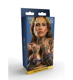 Комплект силіконових наручників на зап'ясті Taboom Silicone Supreme, синій
