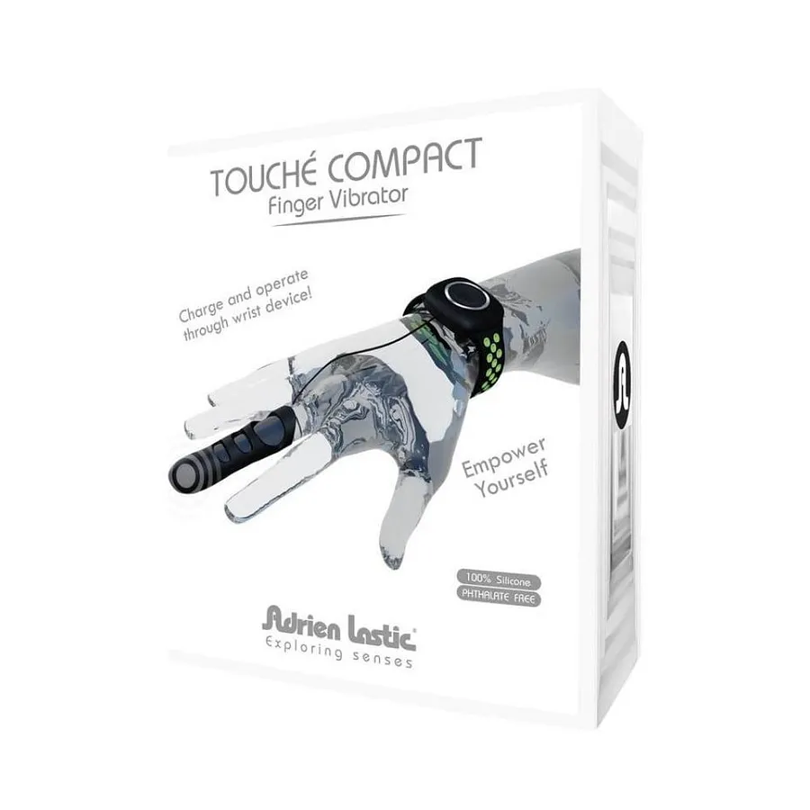 Вібронасадка на палець Adrien Lastic Touche Compact S з дротом, чорна