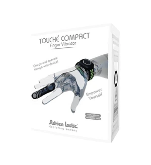 Вібронасадка на палець Adrien Lastic Touche Compact S з дротом, чорна
