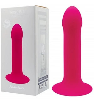 Фалоімітатор термореактивний Adrien Lastic Hitsens 2 подвійний щільності, на присосці, рожевий