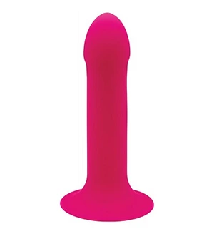 Фалоімітатор термореактивний Adrien Lastic Hitsens 2 подвійний щільності, на присосці, рожевий