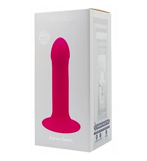 Фалоімітатор термореактивний Adrien Lastic Hitsens 2 подвійний щільності, на присосці, рожевий