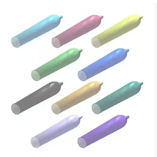 Набір латексних презервативів One Color Sensation з силіконовим мастилом фіолетового кольору (ціна за 5 шт)